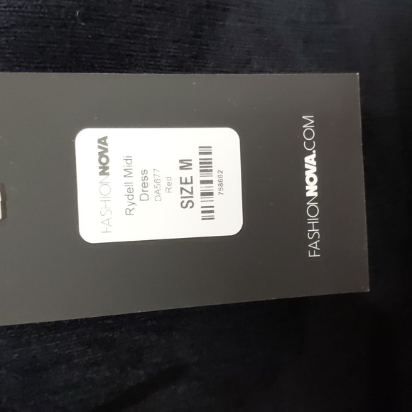 Red Ribbed Dress - Picture 2 of 2